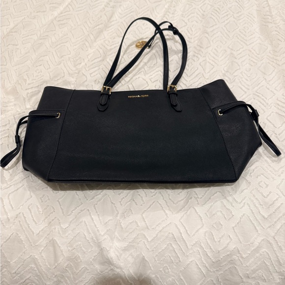 Michael Kors Black Tote with Gold Accents - Picture 6 of 9